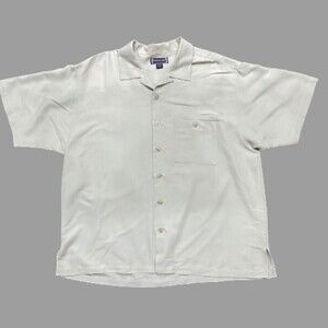 Weekender Casual Mint Green Rayon Blend Button Down Shirt Men's Size Extra Large